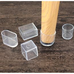 4PCSSet stoeltafel voet doppen beschermer siliconen niet -slip kussens benen voor meubels gaten stekkers stofafdekking nivellering voeten 240429