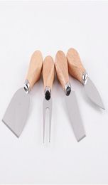 4pcSset fromage outils utiles Set Great Handle Kit Kit de pelle à fourche pour la coupe de boulangerie