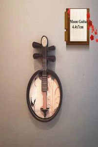 4pcsset chinois classique instruments de musique aimant décoration de la maison créatif réfrigérateur aimants muraux réfrigérateur autocollants Decor3630370
