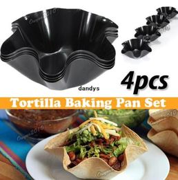 4pcseset Perfect Tortilla Baking Non Fried Moule Fried Salad Salade Plaque de cuisine hexagonale Cuisine Taco antiadhésive Bolwaredandys9072170