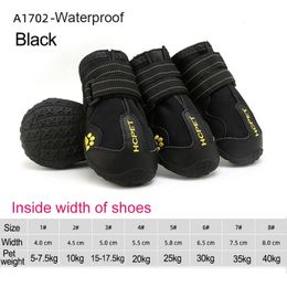 4PCSSet huisdierhondenschoenen reflecterende waterdichte laarzen warme sneeuw regen huisdieren laarsjes antislip sokken schoeisel voor medium grote 240411