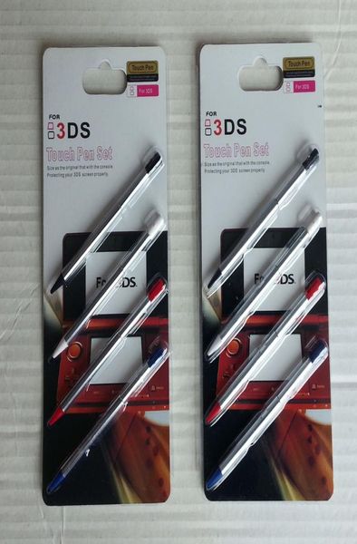 4PCSSET STYLUS METAL RÉTRACTABLE PENSE TOUCHE 4IN1 SET POUR 3DS DHL FEDEX EMS SHIP3190750