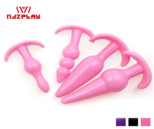 4pcSset Silicone Anal Plug Butt Sex Toys for Men and Women Dildo Masturbation6144335