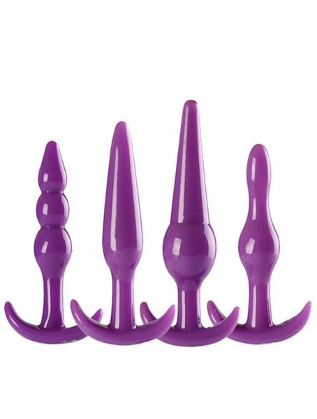 4PCSSET TPR TPR Anal Toy Buts Pild Anus Dildo Sex Toys Produits pour femmes et hommes1671626