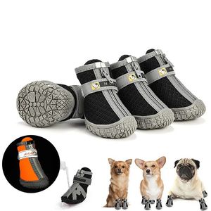 4 шт. в комплекте, непромокаемая обувь для собак, противоскользящие прогулочные ботинки для щенков и чихуахуа, дышащие носки для кошек, аксессуары для лап 240113