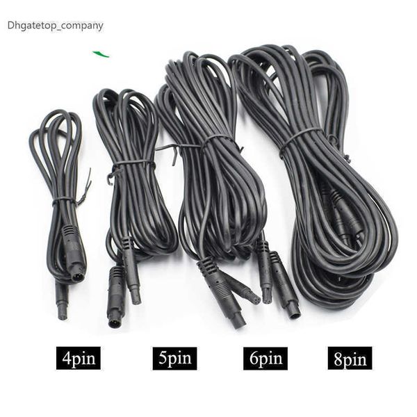 Cable de extensión de cámara DVR para coche de 4 pines, 5 pines, 6 pines, Monitor HD, vista trasera del vehículo, Cable de respaldo, Cable conector macho a hembra