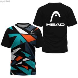 4pvj T-shirts pour hommes 2024 Nouveau T-shirt de sport pour hommes Loisirs d'été à manches courtes Tête Badminton Tennis de table Formation Respirant Séchage rapide Haut à col rond