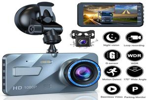 4quot 25d HD 1080P Dual Lens Car DVR Video Recorder Dash Cam Smart Gsensor Achter camera 170 graden Wijd hoek Ultra HD resoluti5039937