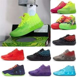 4S 2022 Comprar Lamelo Ball MB1 Rick Morty Kids Basketball Shoes Store Mujeres Mujeres Ciudad Negra Red Grey Sport Shoe Trainer