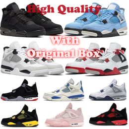 4s chaussures de basket-ball femmes hommes 4 militaire noir chat blanc Oreo rouge Thunder Sail University Blue Patent Bred College Grey Mid Diamond Light Smoke Grey baskets de sport