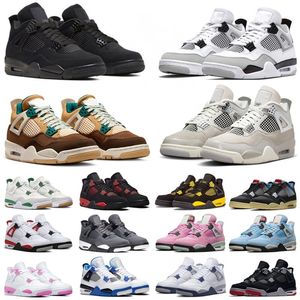 4s Jumpman Black Cat basketbalschoenen Oreo 4 Pink Vivid Sulphur Retros IV Pine Green Dames Heren Trainers Thunder Militair Blauw Medium Olive Sneakers Big Size 13