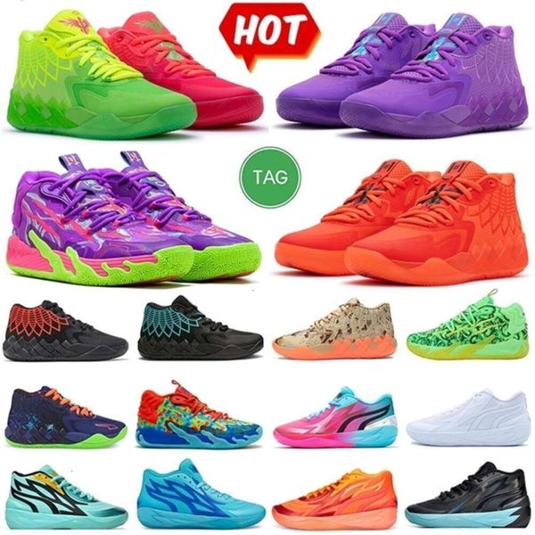 4S Lamelo Ball 1 Mb.01 02 03 Chaussures de basket-ball toxiques Rick et Morty Rock Ridge Red City Not From Here Lo Ufo Buzz City Black Blast Mens Trainers Sports Sneakers Us 7-12