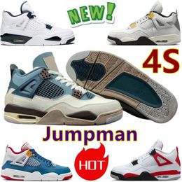 4s Zapatos de baloncesto Hoja Verde Rojo Doernbecher Panda Hombres Mujeres Jumpman 4 Gamuza Púrpura Wahlburgers Zapatillas deportivas para hombre y mujer Zapatillas de deporte de alta calidad