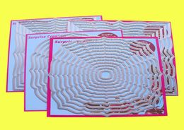 4 ensembles de grandes matrices de découpe 8quot bord fantaisie Rectangle carré cercle ovale Scrapbook fabrication de cartes papier artisanat bricolage création Surprise 212862782