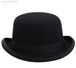 4Size 100 Wool Women Men Bowler Hat Pure Crushable Dome Fedora Hat8030856