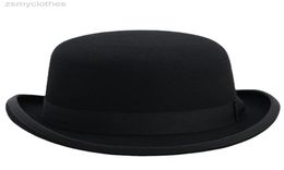 4Size 100 wol vrouwen Men Bowler Hat Pure Crushable Dome Fedora Hat1523548
