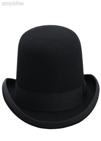 4Size 100 Femmes en laine hommes Bowler Hat pur Crushable Dome Fedora Hat7486060