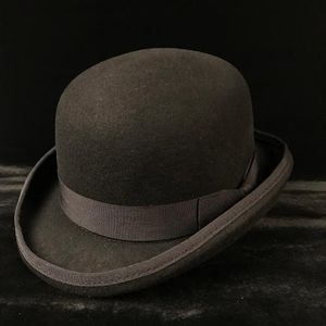 Chapeau melon noir pour homme et femme, 100% laine, 4 tailles, chapeau de marié traditionnel Billycock écrasable pour homme