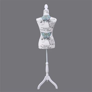 4style Female Cloth Sewing Art Mannequin For Foam Fabric Covering Body Display Props Half Length Printed Linen Can Pin E187