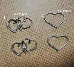 4style Love Heart Antique Silver Collier Pendant Charm Connecteur Collection Connecteur 36PCS59673301212628