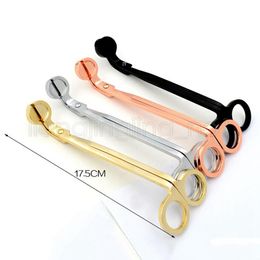 Kaars Wick Trimmer Rvs Oil Lamp Trim Scissor Tijera Tesoura Cutter Snuffer Tool Haak Clipper 17cm Mix