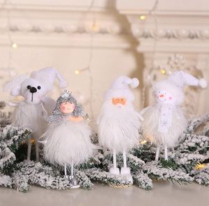 4Styles Kerstcadeaus Decoraties Pluche Speelgoed Stand Action Figures Window Snowman Display Items Kinderen Speelgoed Party Gunst FFA3432