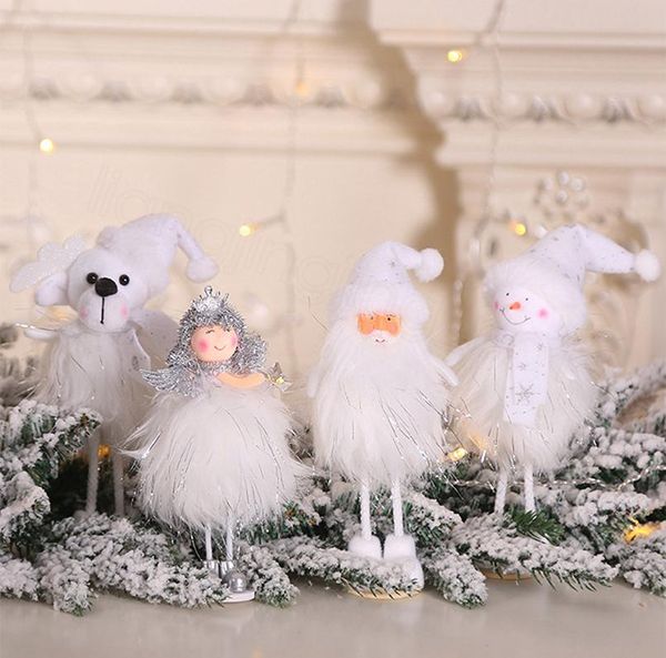 4Styles Cadeaux de Noël décorations jouets en peluche figurines d'action debout fenêtre bonhomme de neige articles d'affichage jouets pour enfants faveur du parti FFA3432