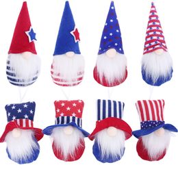 4 juli Party Decoration Gnome Independence Day Hanging Ornaments 4pcs / Set Veterana Days Dwarf Gift