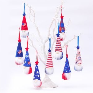 4 juli Party Patriottische Gnome 3 stks / set Amerikaanse president Verkiezing Veterans Day Independence Days Dwerg Hanging Ornament