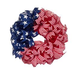 4 juillet Wreath Memorial Day Wreath Patriotique Couronne pour la porte d'entrée Patriotique Décorations Independence Day 4th 2021 # G30 Q08123254