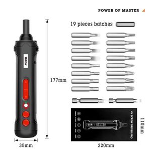 Outils électriques 4V, Mini éclairage LED sans fil, jeu de tournevis électriques durables, rechargeables par USB, portables avec Bits291r6319374