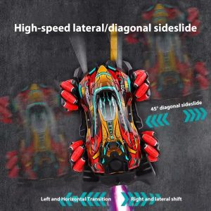 4WD DRIFT OFF ROAD 4x4 Drift Racing Remote Control Casunt Car With Lights Music Radio RC Truck 360 ° Rotation Boys Girls Kids Gifts