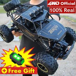 4WD RC Car Off Road 4x4 Télécommande Radio Buggy Truck Racing Drift With LED Lights Toys Gift For Boys Girls Children Kid 240417