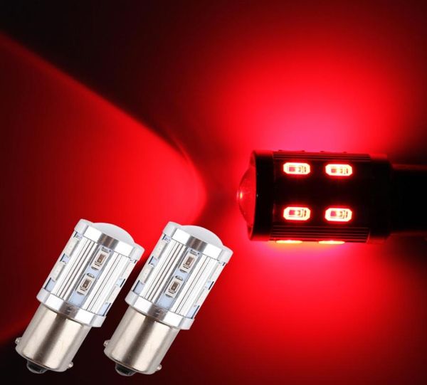 4X 1156 BA15S Led lumineux 360 degrés ampoule led p21w R5W lumière LED voiture frein feu arrière Signal inverse ampoules de secours rouge 1224V7539186