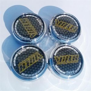 4x voor Volk Rays Carbon Wieldoppen Center Hub Caps Universele 68mm Auto Wieldoppen Chrome ABS Wiel Center Hub Caps 4 stks Lot3110