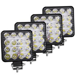 4X barra de luz Led luz de trabajo 48W 16LED luz de trabajo todoterreno 12V foco para 4x4 LED SUV ATV 4i Bar Tractor bombillas de faro blanco