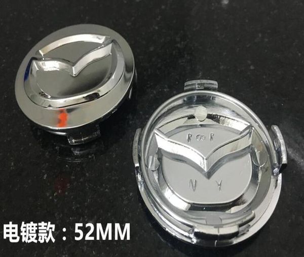 4x capuchons centraux de moyeu de roue de remplacement pour MAZDA entièrement chromés petite taille 52mm 2776821