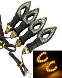 4x Universal Motorcycle Bike Amber LED Turn Signal Indicator knipperlicht voor Honda Kawasaki Suzuki Yamaha6853392