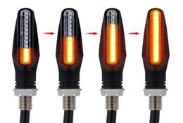 4X universel motos éclairage eau courante clignotant lumières LED moto clignotant queue indicateur d'arrêt lampe clignotante Flexibl3404162