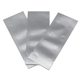 4x11cm 300 stks open bovenste pure aluminium folie warmteafdichting verpakking tassen voor koffie thee vacuüm warmteafdichting mylar voedsel folie opslag verpakking