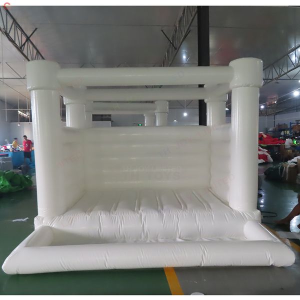 4x2.5m-13x8.2ft activités de plein air de bateau aérien gratuit maison de rebond gonflable pour enfants en bas âge avec piscine à balles pour la location de fête d'anniversaire de carnaval