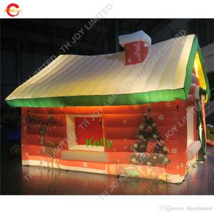 Grotte gonflable du père noël 4x3x3mh avec lumière et un jeu de fléchettes gonflable de 3m de haut avec éclairage led et ventilateur avec porte169M