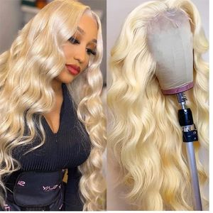 4x4 13x4 Transparante 613 Kant Frontale Pruik Honing Blonde Braziliaanse Remy Body Wave HD Lace Front menselijk Haar Pruiken Voor Zwarte Vrouwen