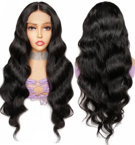 4x4 Body Wave Lace Sluiting Pruik Braziliaanse Remy Human Hair Pruiken voor zwarte vrouwen t deel kanten pruik vooraf geplukte haarlijn natuurlijke kleur B7518218