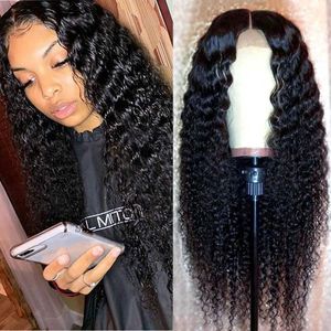 4x4 HD Lace Sluiting Frontale Pruik Braziliaanse Krullende Remy Menselijk Haar Pre Geplukt 150 Dichtheid