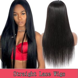 Perruque Lace Closure Wig brésilienne crépue bouclée, 4x4, Deep Wave, densité 150%, 13x4, vente en gros, pour femmes