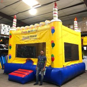 4x4m-13x13ft navire gratuit Activités extérieures Bougies d'anniversaire gonflables Bougies Bounce Maison à vendre