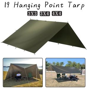 4x4m 4x 3x 19 Hang Points Tent Tent Survival Sun Shelter Shady Luifel Luifel Backpacken Waterdicht Camping Lunning Sunshade 240417