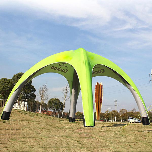 Tente gonflable de dôme d'araignée de 4x4M, pour événement publicitaire, gazébo d'exposition gonflé à l'air, chapiteau de gonflage de salon commercial en dessous