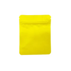 4x5 pouces debout couleur sans image sac en mylar avec fermeture éclair sacs d'emballage en plastique pour bonbons chanvre biscuit chocolats mode